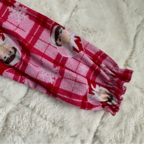 Elf on the Shelf | Red & Pink Plaid Flannel Night Gown | Size 2T - Picture 8 of 11